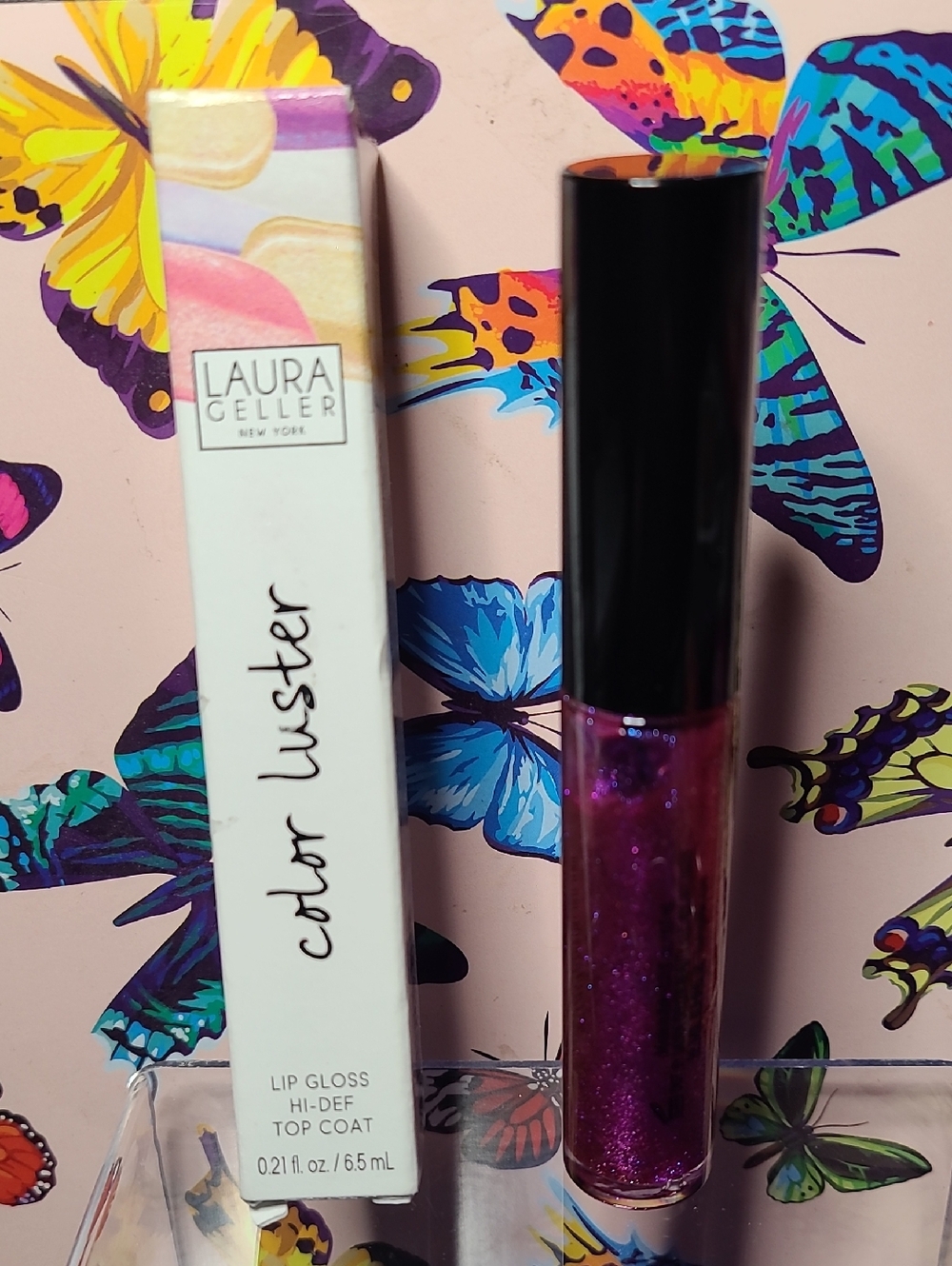 Laura Geller Color Luster Lip Gloss - Shimmering Purple Sparkle